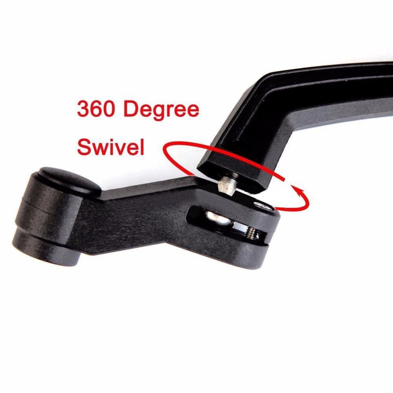 MISS MOLY Black Angled Motorcycle Side Mirrors 8/10mm Compatible with Honda Grom 125 Kawasaki Z125 - Image 5